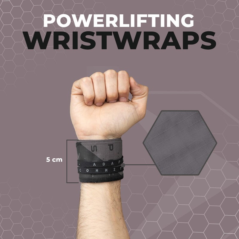 PICSIL Adjustable Wrist Support, Premium Fabric Weightlifting and Yoga Sweat Bands for Gym, for Women and Men, 1 Pair - Image 2